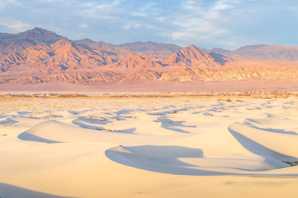 The expansive views in the sand dunes