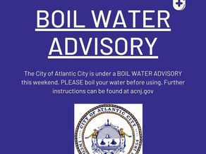 BOIL WATER ADVISORY - City of Atlantic City