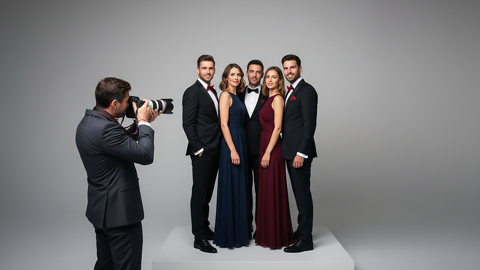 Vue en contre-plongée d’un photographe professionnel capturant un événement de luxe à Monaco