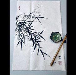 Ink bamboo leaves chinese painting sumie - art of the brush yingge xu.jpeg