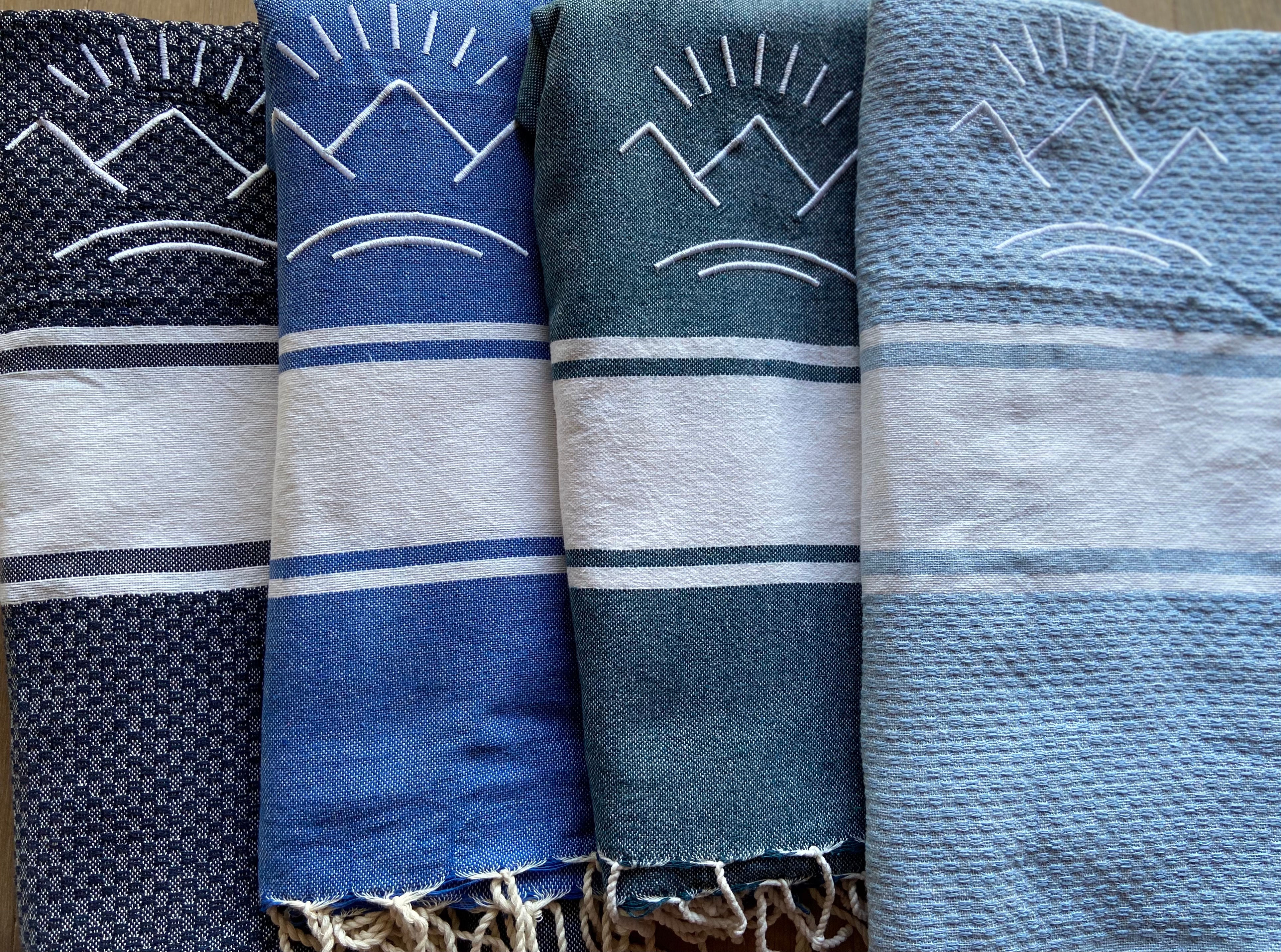 BEATA - Fouta Saleccia - Blue Logo