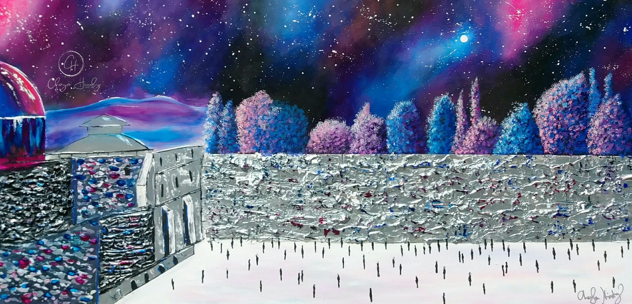 BRILLIANT NIGHT 24" x 49"