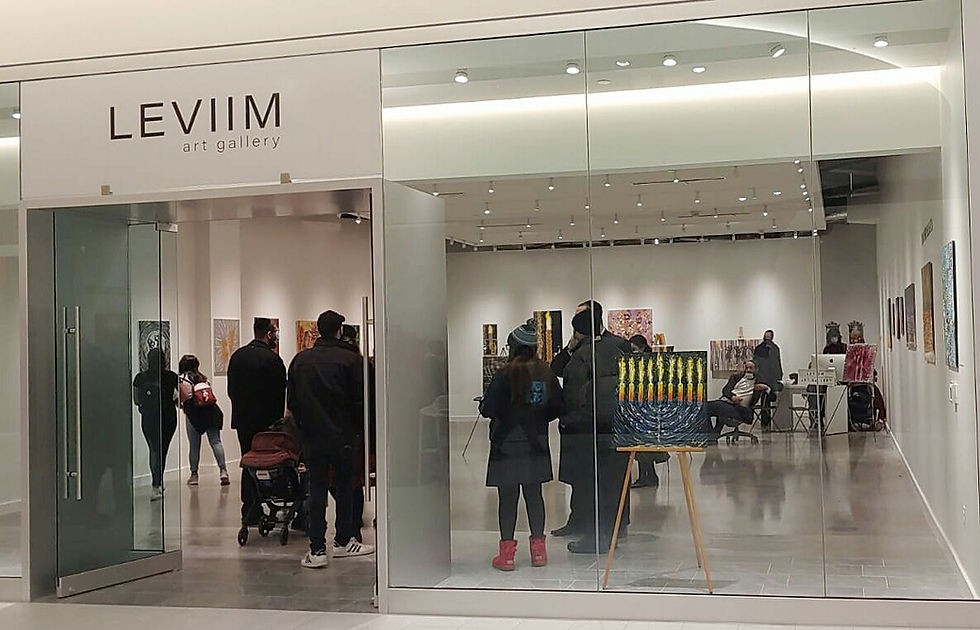 Art show at Leviim Art Gallery in the American Dream Mall