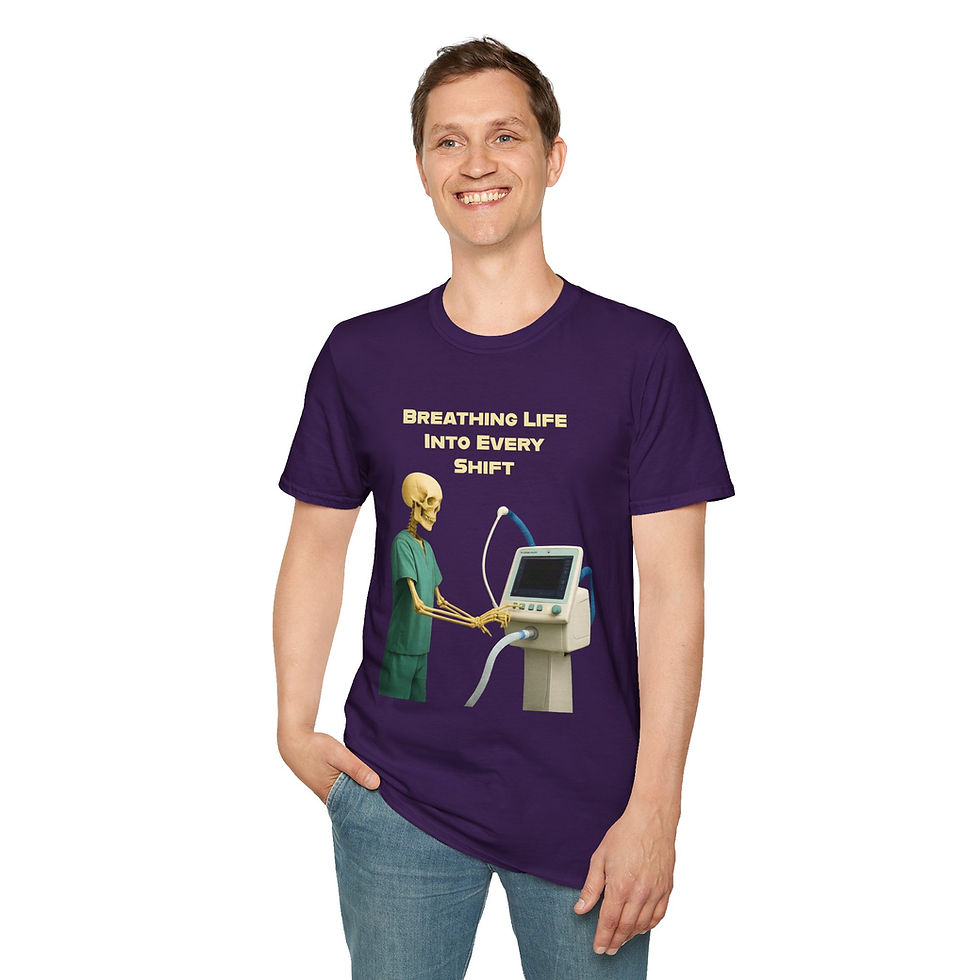 Thumbnail: Breathing Life Into Every Shift Skeleton Respiratory Tee, RT Life
