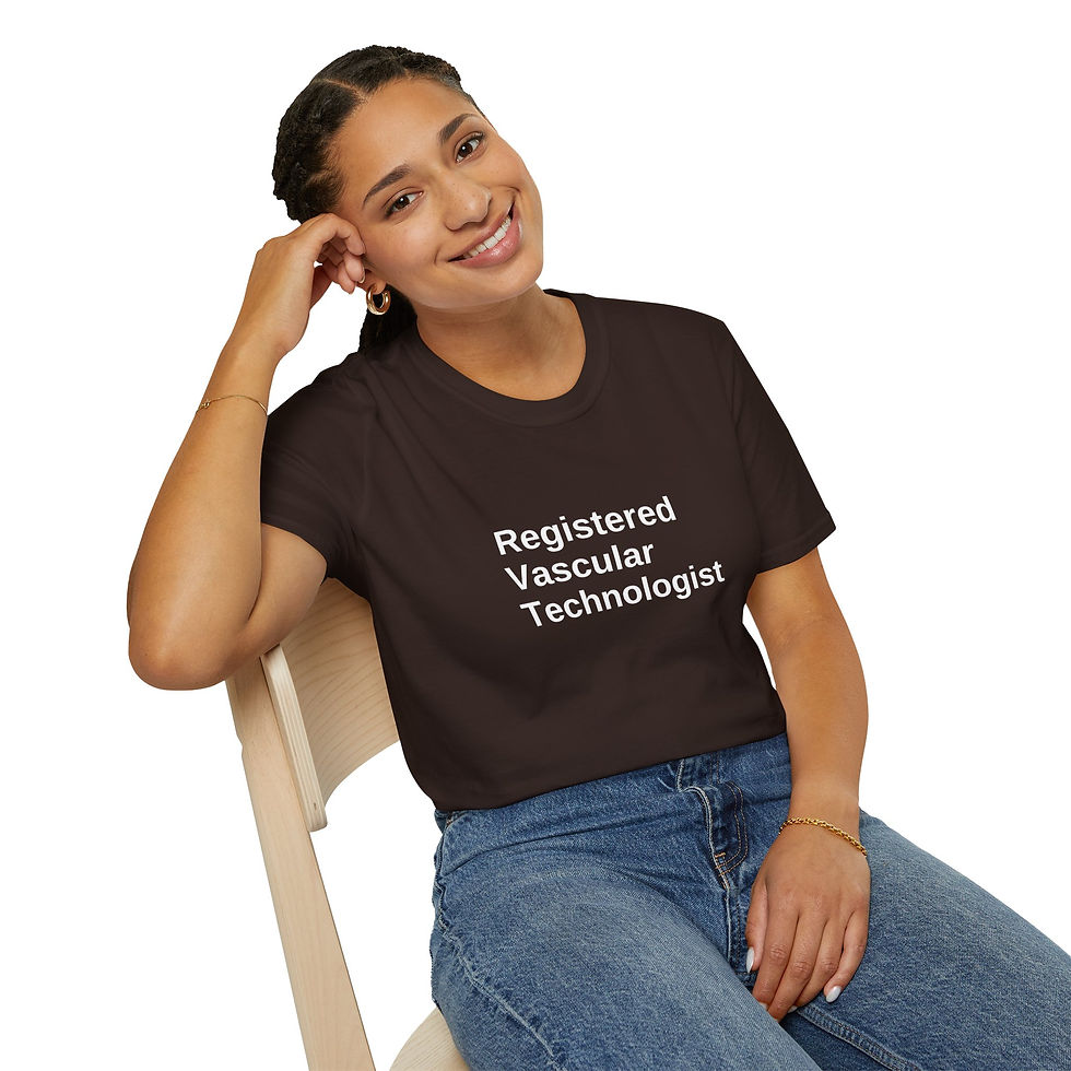 Thumbnail: Minimalist white text Registered Vascular Technologist t-shirt