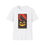 Thumbnail: white tee with Raven on jack-o-lantern with orange-red sky