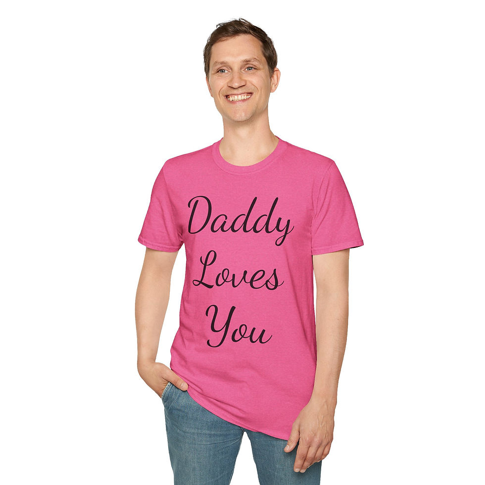Thumbnail: Bold cursive text Daddy Loves You on a t-shirt