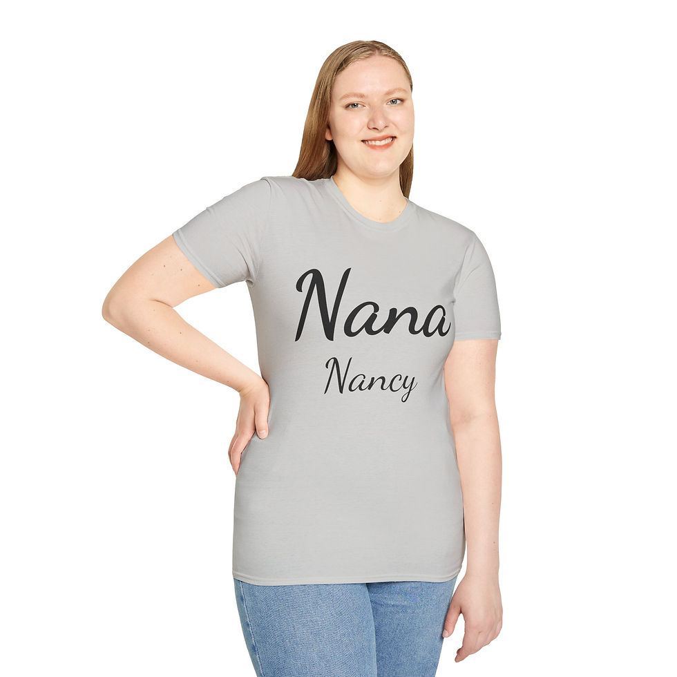 Thumbnail: Nana Nancy bold cursive text  on t-shirt