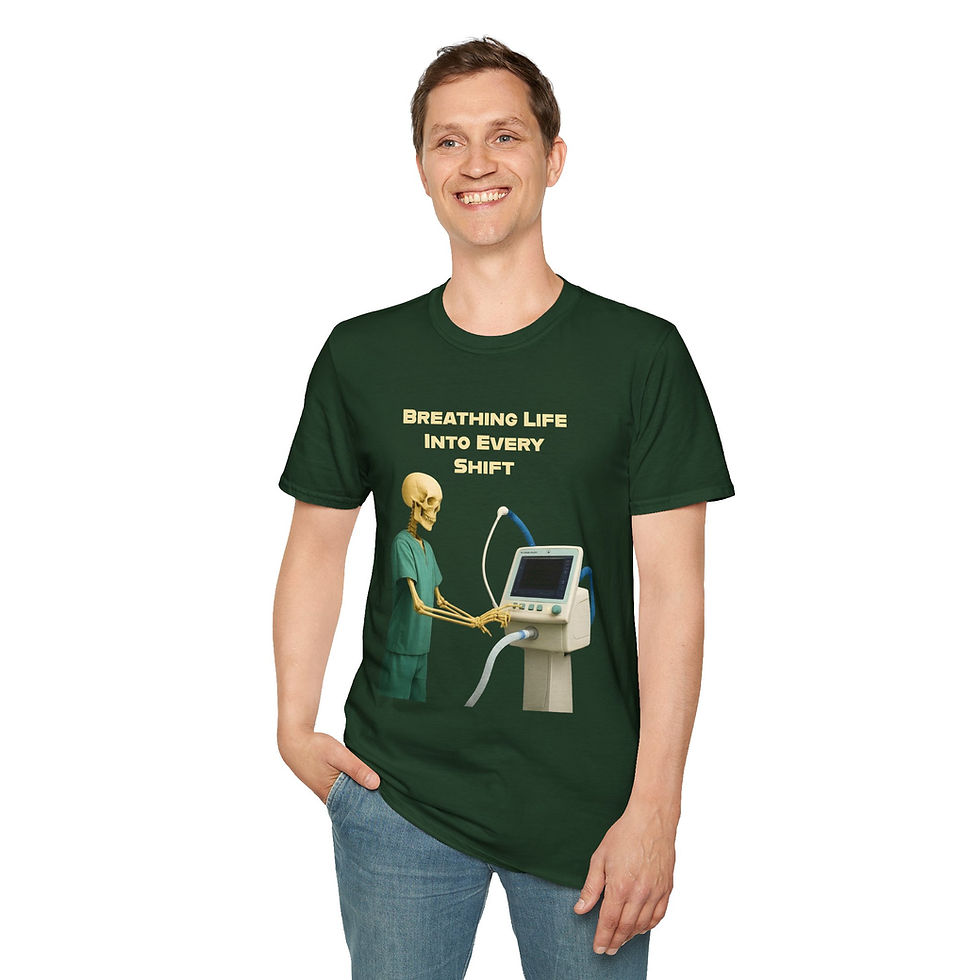 Thumbnail: Breathing Life Into Every Shift Skeleton Respiratory Tee, RT Life
