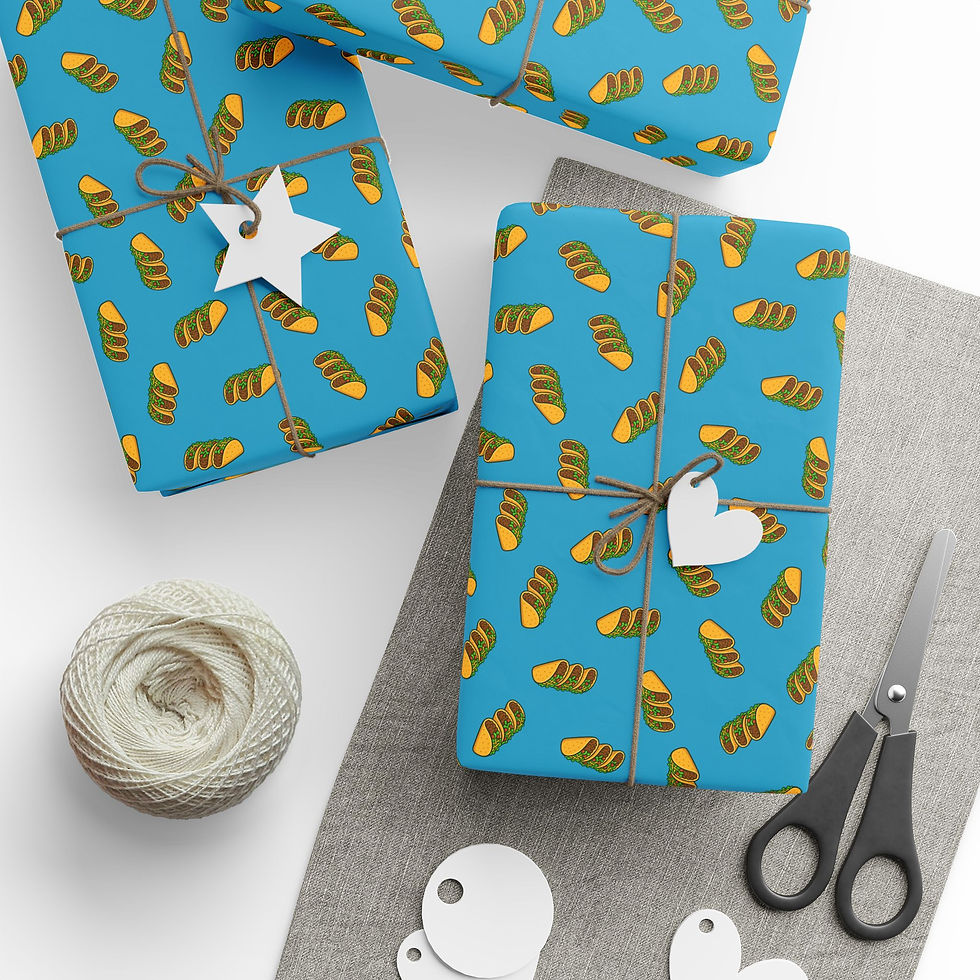Thumbnail: Tacos Wrapping Paper, Funny Food Gift Wrap for Birthdays & Parties