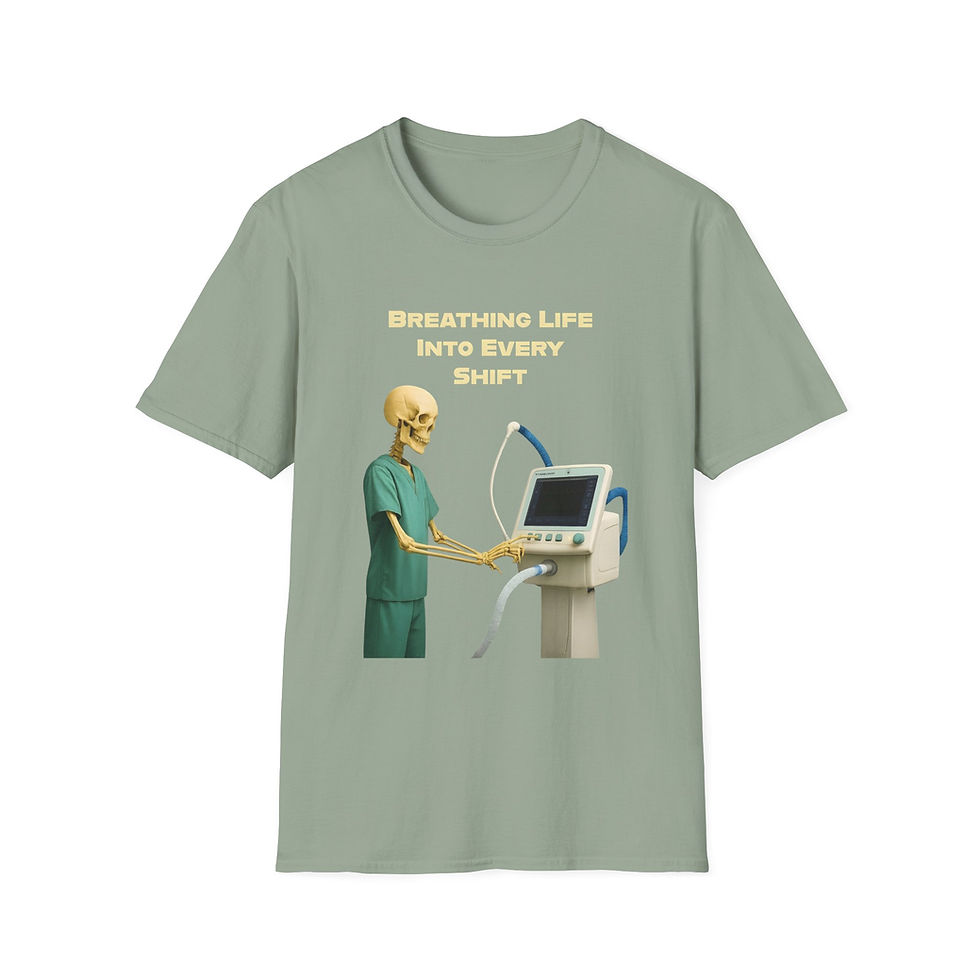 Thumbnail: Breathing Life Into Every Shift Skeleton Respiratory Tee, RT Life