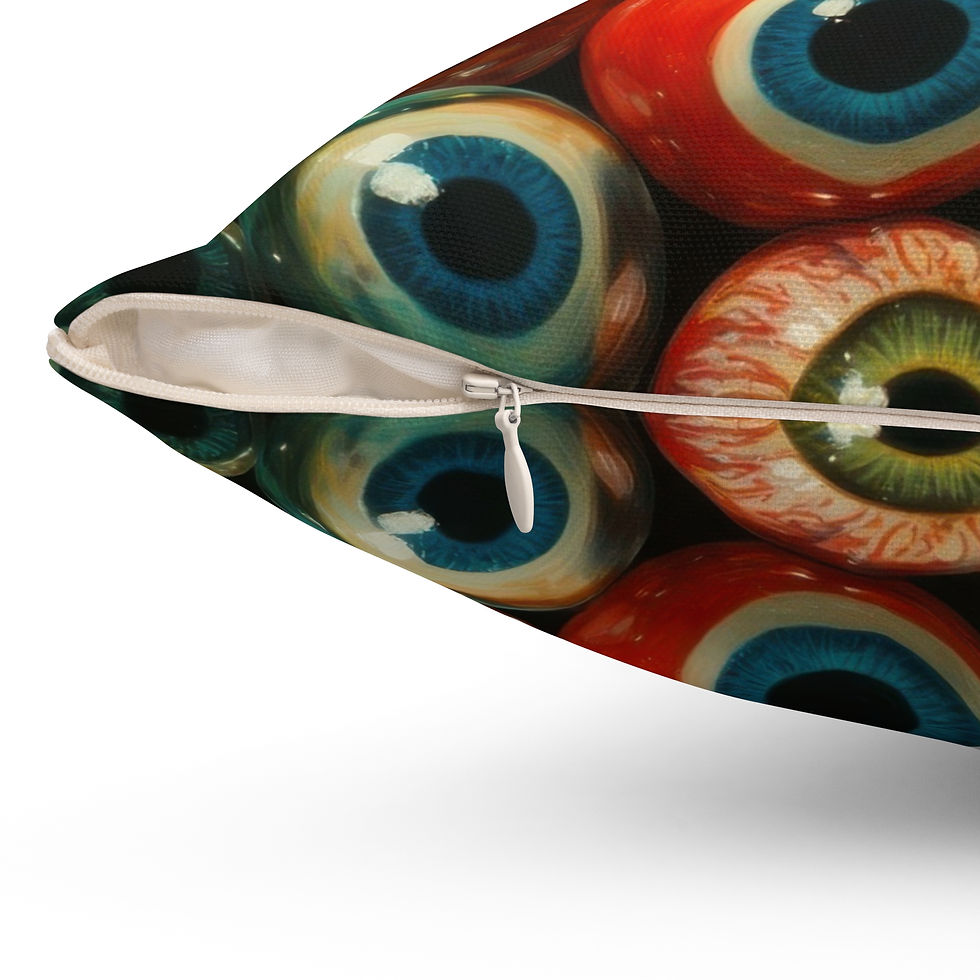 Thumbnail: Colorful Surreal Eyeball Pattern Pillow – Bold, Whimsical Home Accent