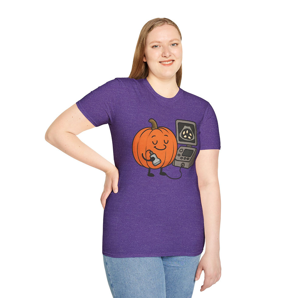 Pumpkin Ultrasound T-Shirt, Autumn Pregnancy Tee, Fall Maternity Shirt