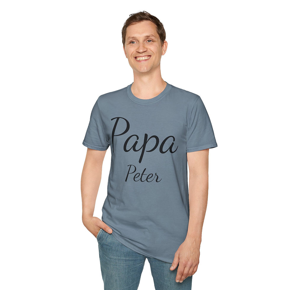 Thumbnail: Bold text Papa Peter on t-shirt