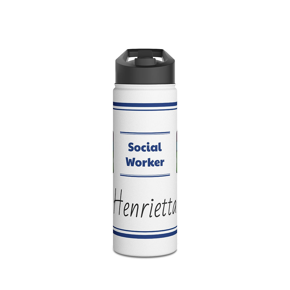 Thumbnail: Social Worker Personalized Insulated Water Bottle with Custom Name