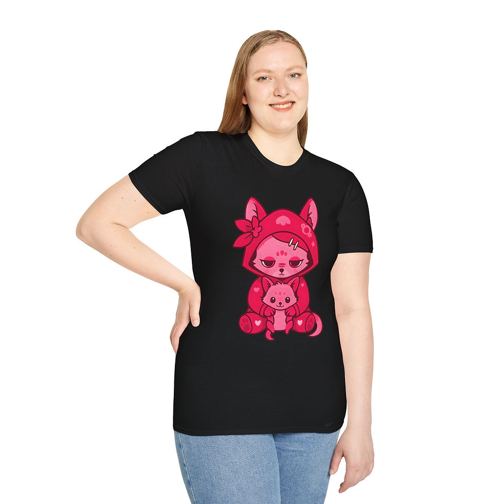 Hot Pink Fennec Fox Shirt – Kawaii Goth Sleepy & Cute Animal Tee