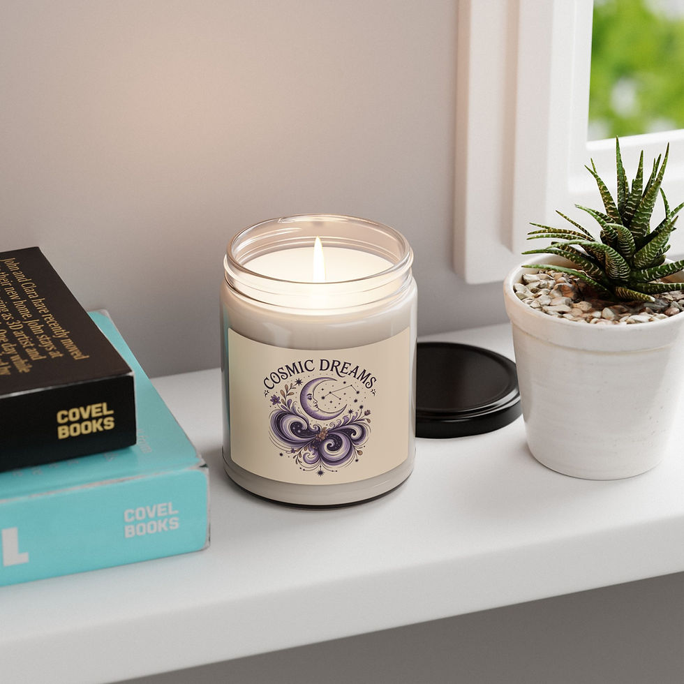 Thumbnail: Cosmic Dreams 9oz Soy Candle – Coconut Cream & Cardamom, Surreal Indulgence