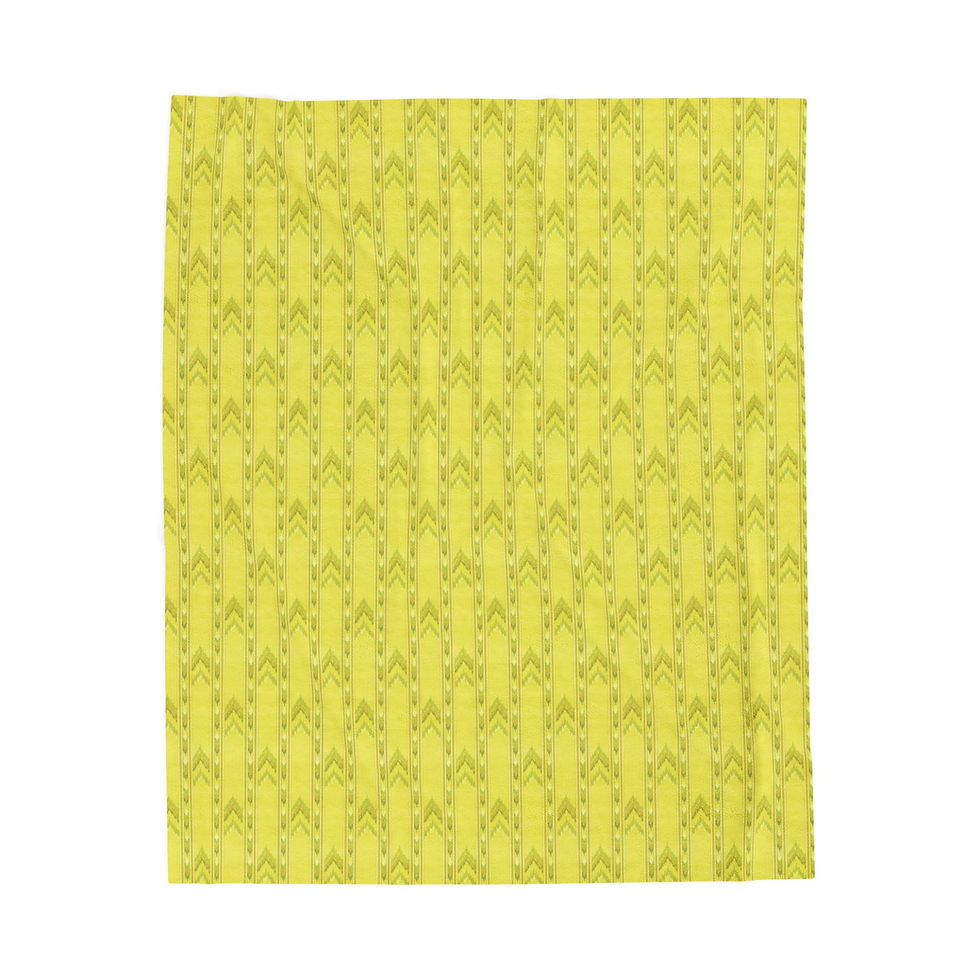 Thumbnail: Yellow Cable Knit Pattern Velveteen Plush Blanket | Cozy Knit Texture