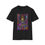 Thumbnail: black tee with psychedelic skull  with cosmic symbols in neon colors