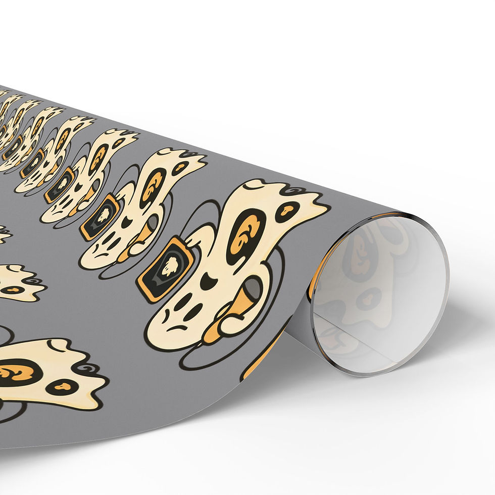 Thumbnail: Ghost Ultrasound Wrapping Paper, Cute Baby Reveal Wrap