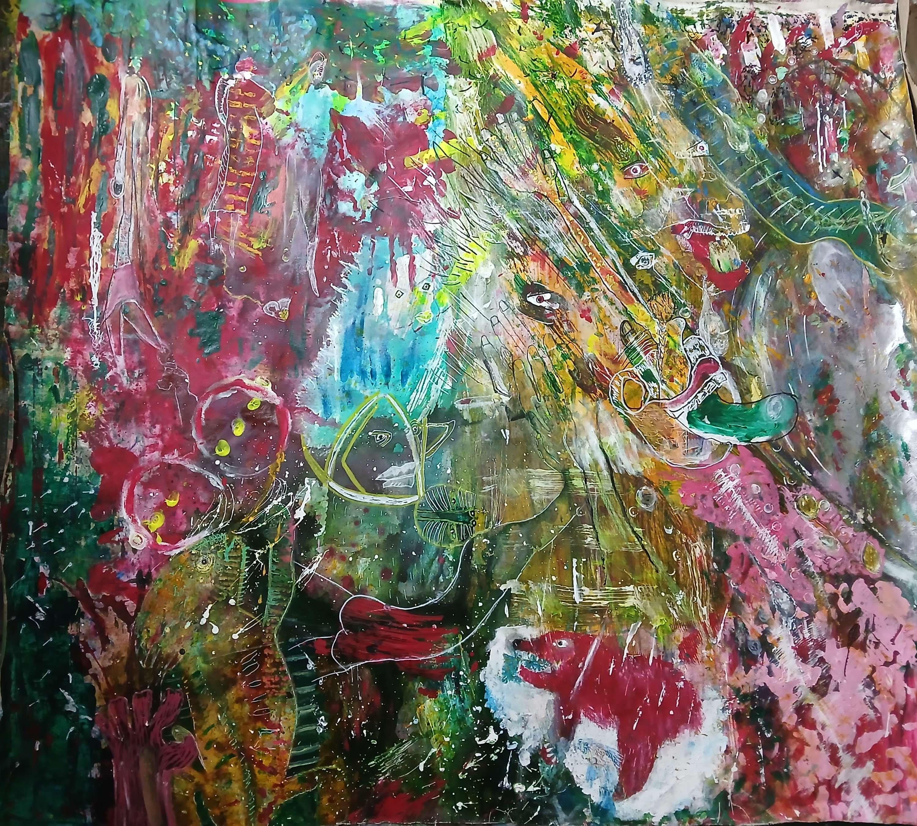 120 x120 cm acrylic on canvas