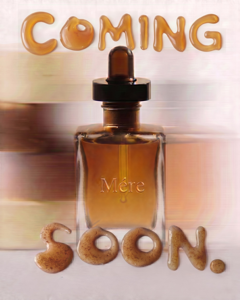 Perfume bottle with "Coming Soon" text overlay.