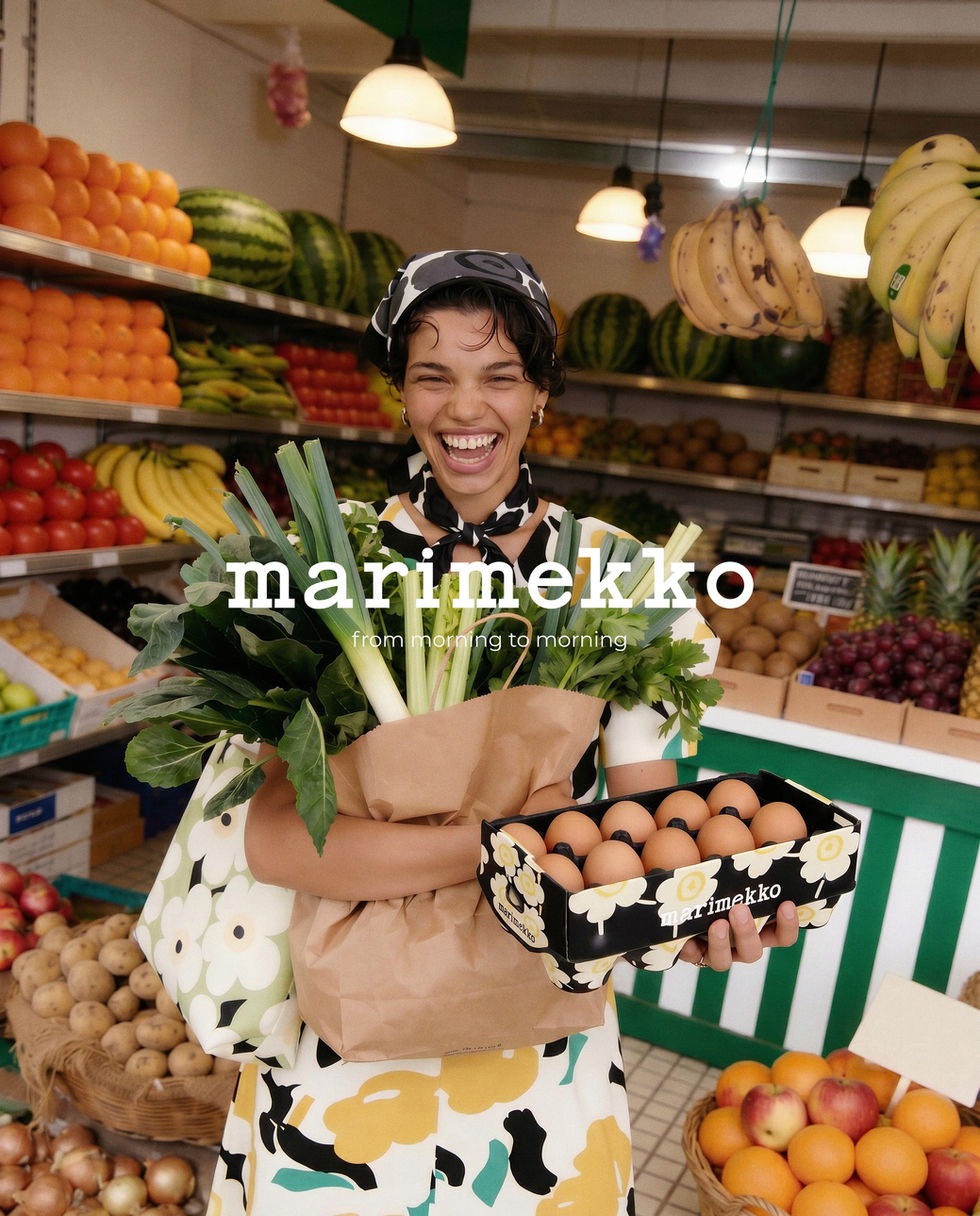 Person holding vegetables and eggs in a grocery store.