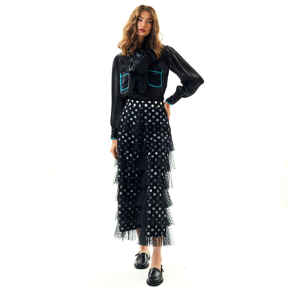Thumbnail: 27 club, by moumi, black, organza, organdie, polyester, blouse, top, shirt, big bow, ties, see through