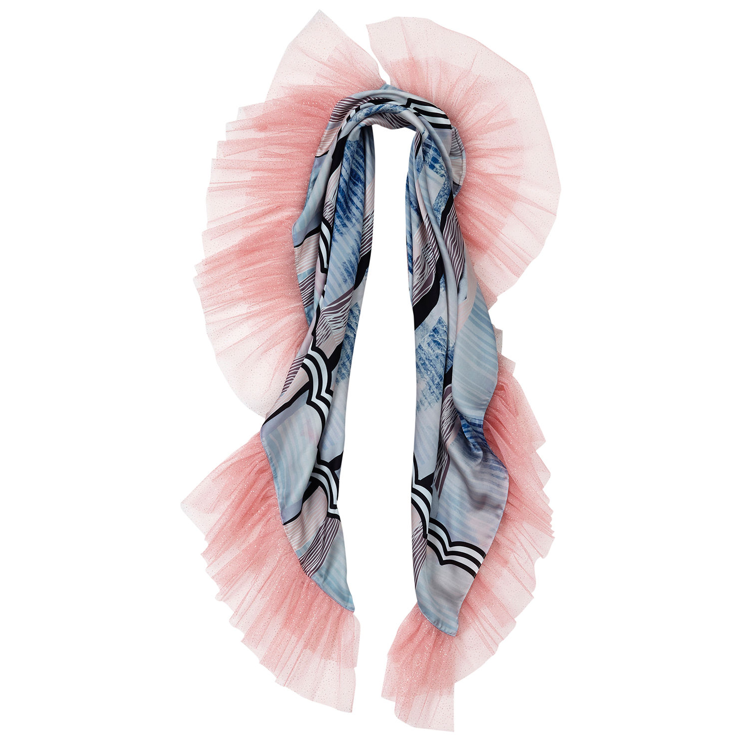 shawl, scarf, pink, pastel, cat, cats, myogi, by moumi, frills, ruffles, satin, tulle