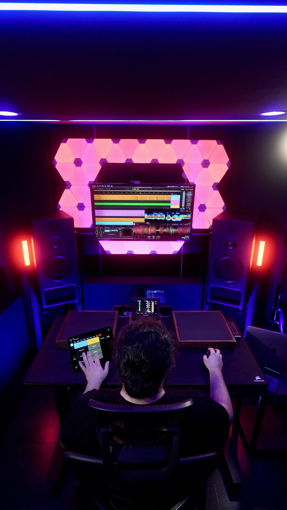 Professional Studio mentoring Services, metering, loudness, PMC treated, acoustics