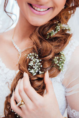 Bridal Braid & Floral Accent