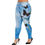 Thumbnail: Butterfly Print Denim Sports Leggings Yoga Pants