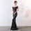 Thumbnail: 1371# One-shoulder Dress Long Fishtail Sequined Evening Dress Slim And Slim Ban