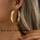 Thumbnail: Simple Exaggerated Glossy Metal Geometric Hoop Earrings