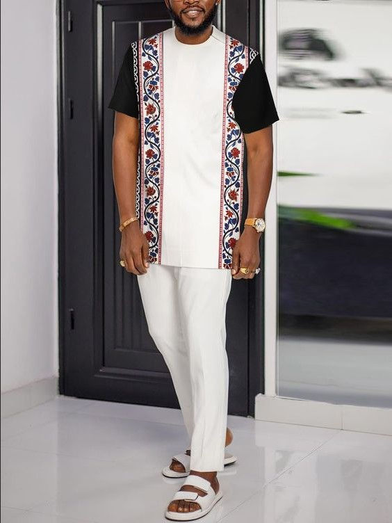 Thumbnail: Two-piece Men's 3D Print Classic Casual Sports Suit Summer Trousers Trendy