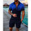 Thumbnail: Cross-border Summer Foreign Trade Fashion Zipper Polo Shirt Suit Men&#039;s Cas