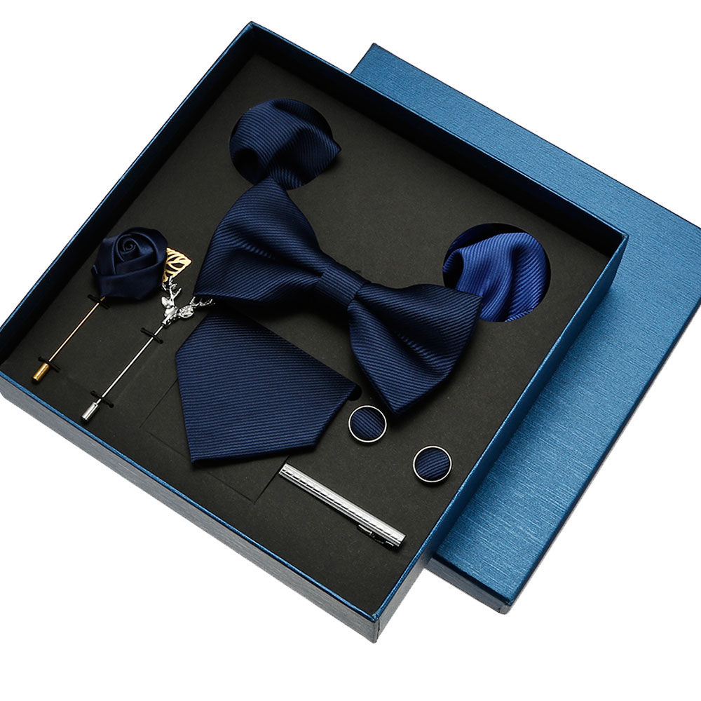 Classic Silk Ties For Men Pocket Square Cufflinks Sets