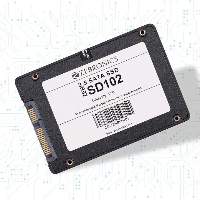 Thumbnail: ZEBRONICS SD102 2.5" 1TB SSD, SATA III, 550MB/s Data Speed, Ultra Low Power