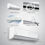 Thumbnail: White sleek air conditioner with self-clean and turbo cool features