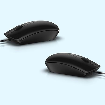 Thumbnail: Dell MS116 Wired Optical Mouse - High Precision 1000DPI Sensor, USB Connectivity
