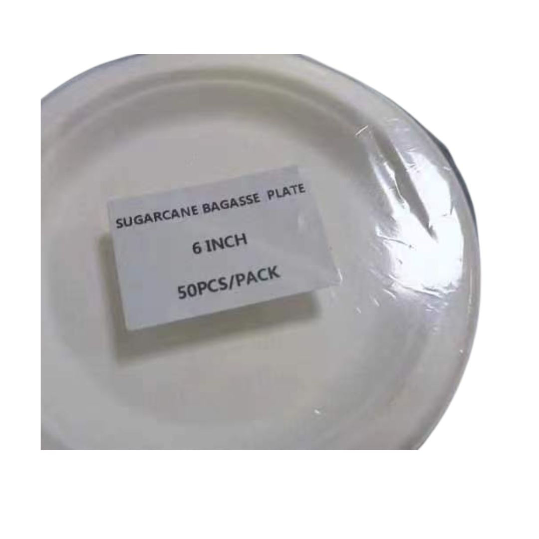 6 INCH SUGARCANE BAGASSE PLATE