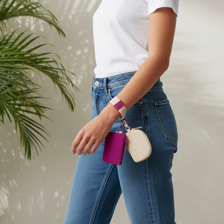 DUO WRISTLET - Hot Pink/Pink