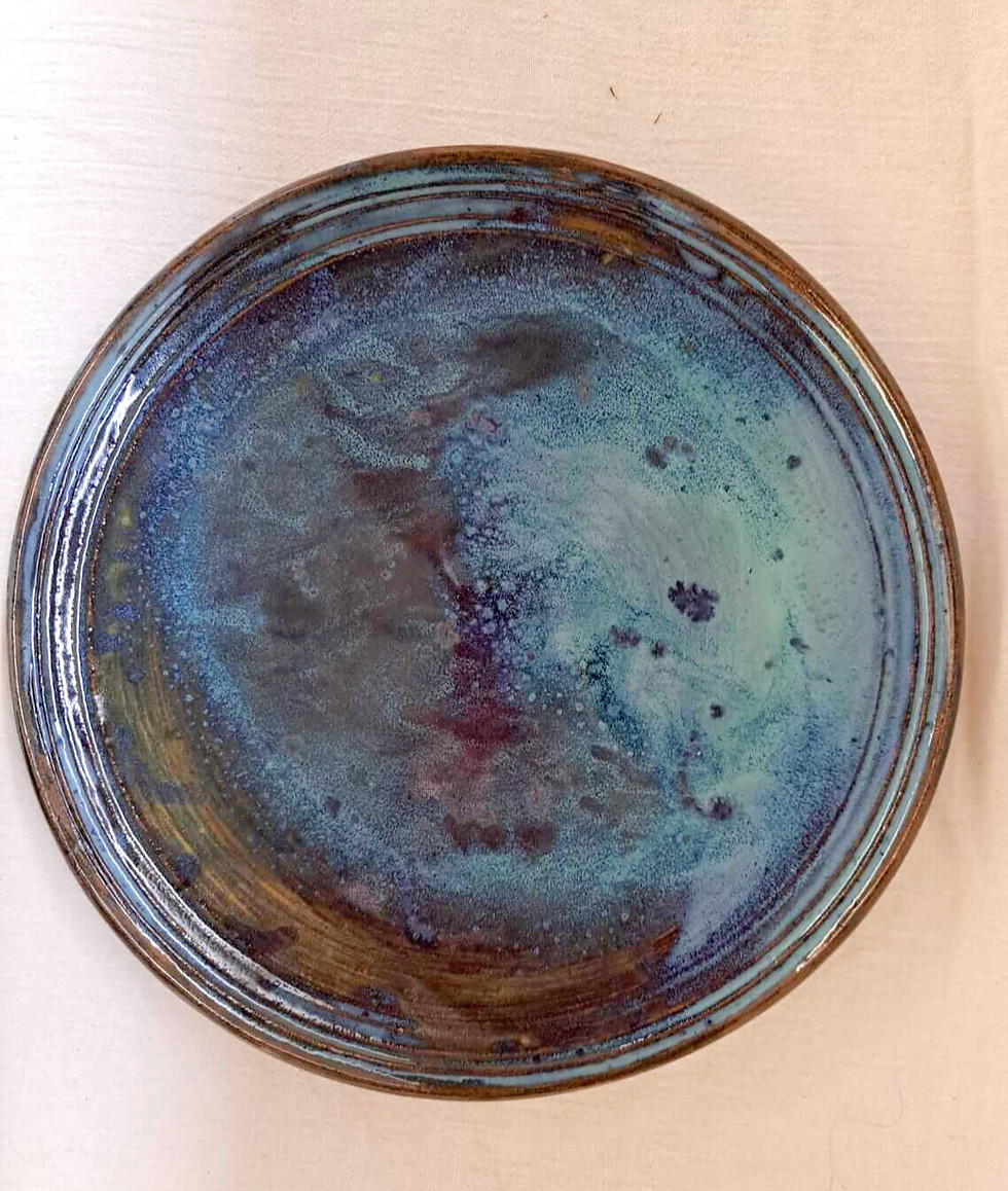 Prato para Bolo em Cerâmica Artesanal 1