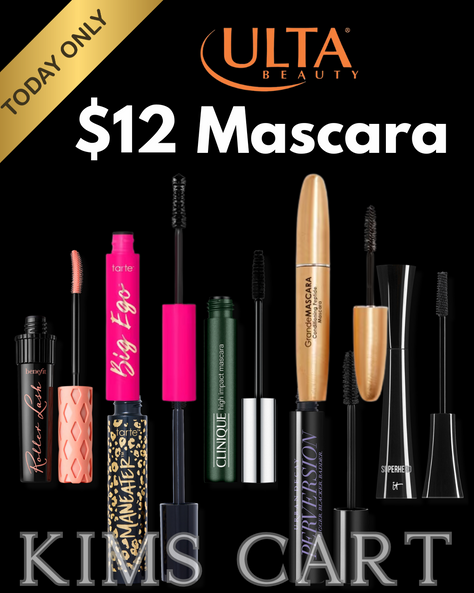 Good Morning, Besties!! Have you checked out Ulta's BF Sale yet?? It's GOOOOOOD. And, they just made it even better by adding $12 MASCARAS!! All of our favorite prestige brands. ad: