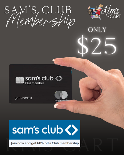 Sam's Club Memberships are $25!!! That's a 60% Savings 🙌