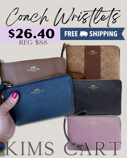 We LOOOVE this deal!! Coach Wristlets ONLY $26.40 + Free Shipping (be sure to sign into your account).