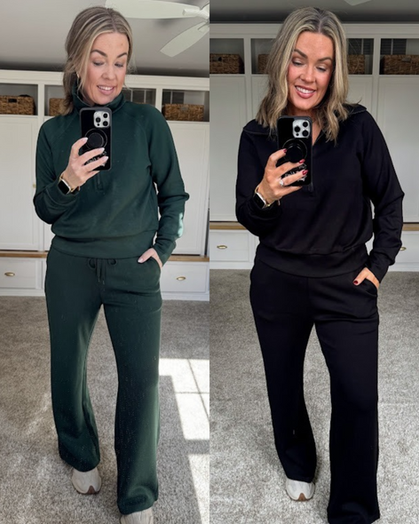GUESS WHAAAAT?!?!? I was able to get a 50% OFF deal on MY ALL-TIME FAVORITE 2-Piece Set!!! ❤ Now, I know it's too hot for this now, but TRUST ME when I tell you... grab this NOW for fall/winter.