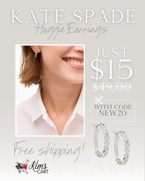 💞 Gift idea!! These beautiful Kate Spade Huggie Earrings are dropping to just $15