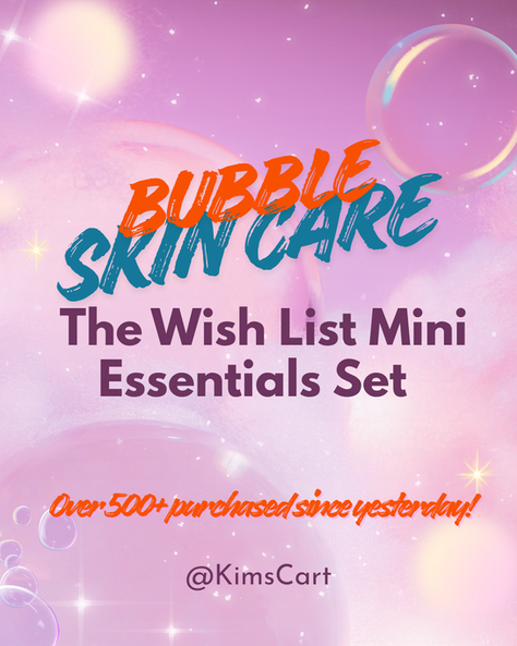 Over 500+ purchased since yesterday!  BUBBLE SKINCARE Bubble Skincare The Wish List Mini Essentials Set - clip the coupon for cash back.