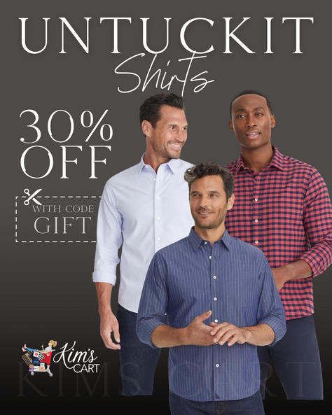 Use code GIFT to score 30% OFF Shirts over at UNTUCKit!!